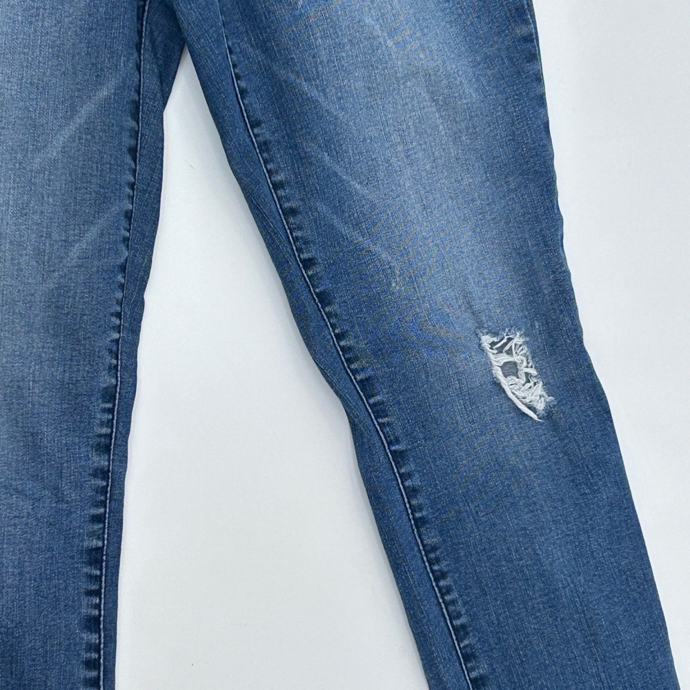 Democracy Ab Solution Skinny Crop Jeans Size 4 Distressed Raw Hem Sculpting - Picture 5 of 8